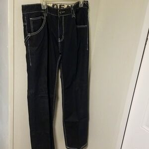 Do Denim mens black Jeans big back pockets 36x33